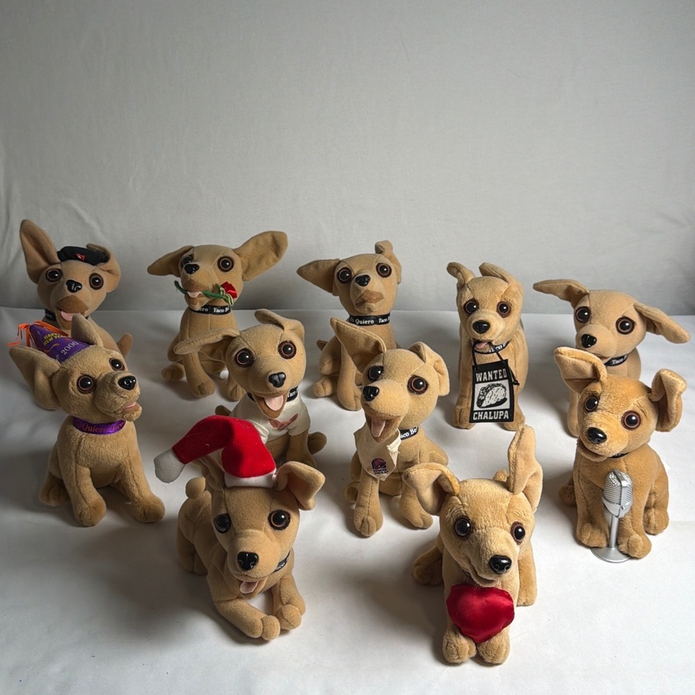 VINTAGE TACO BELL Chihuahua Plush Toy Set COLLECTION